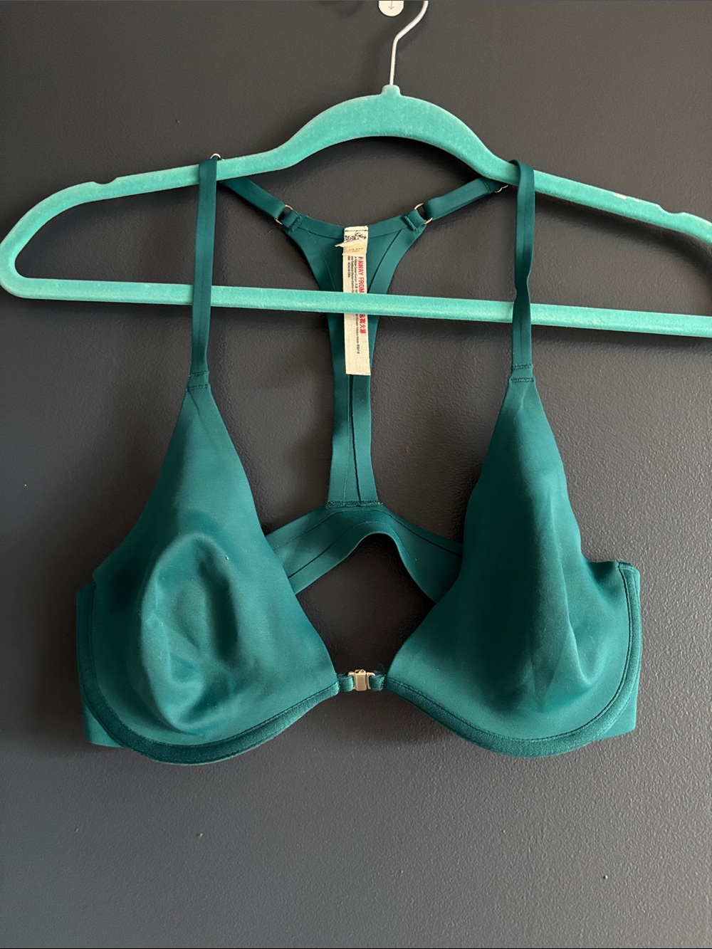 Free People Teal Green T-Back Bra
